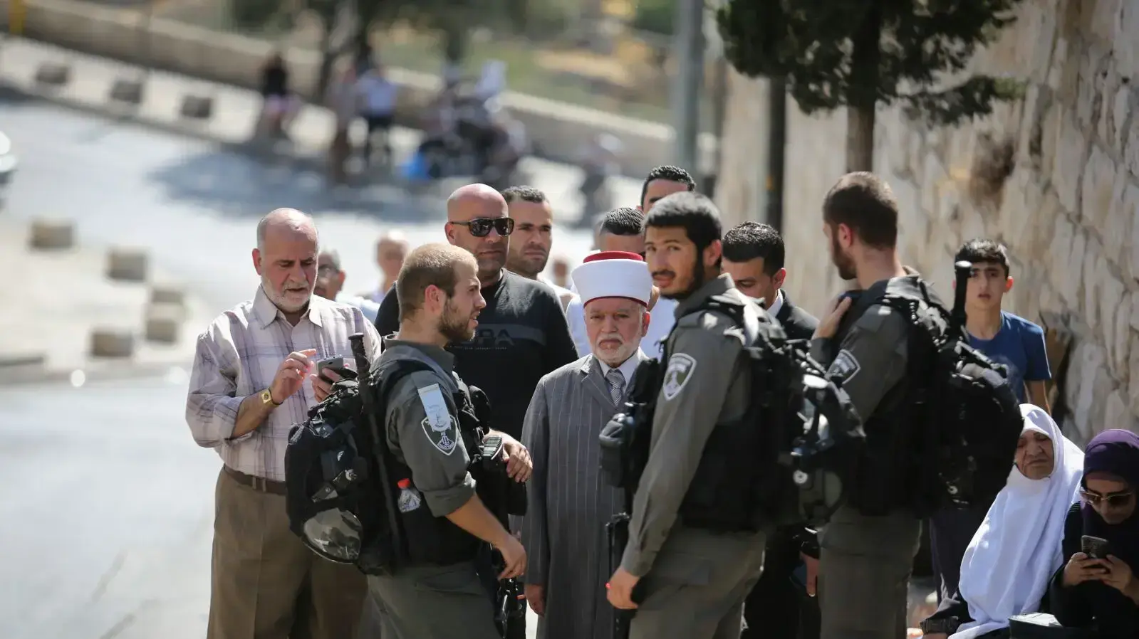 העיר העתיקה בירושלים לאחר הפיגוע בעשר האריות והירי בהר הבית, 14 ביולי 2017 העיר העתיקה בירושלים לאחר הפיגוע בעשר האריות והירי בהר הבית, 14 ביולי 2017