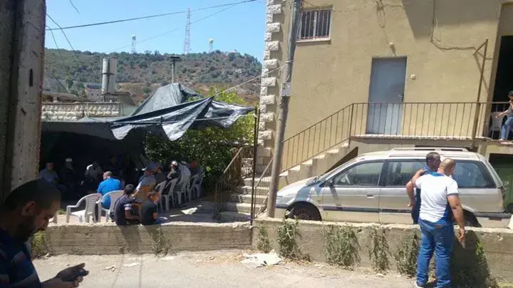סוכת אבלים של משפחת המחבל מהפיגוע בירושלים באום אל פחם