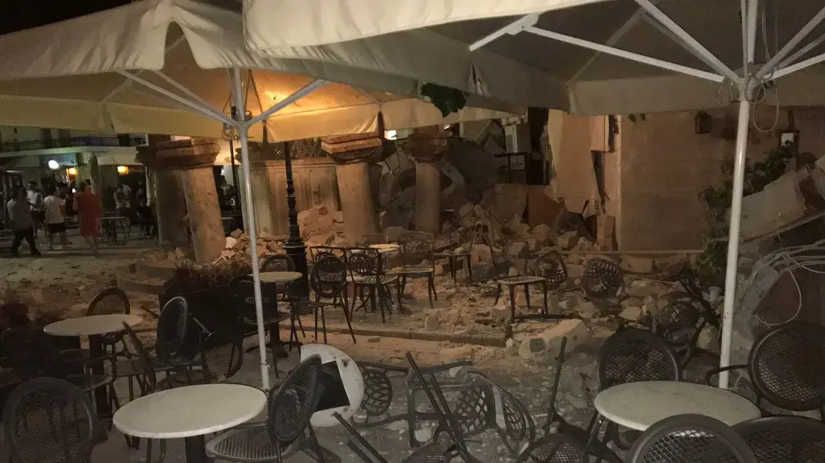 נזק באי קוס ביוון בעקבות רעידת אדמה בעוצמה, 21 ביולי 2017 נזק באי קוס ביוון בעקבות רעידת אדמה בעוצמה, 21 ביולי 2017