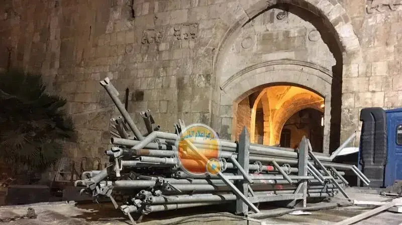 מצלמות האבטחה שהוצבו בכניסה להר הבית 23 ביולי 2017 מצלמות האבטחה שהוצבו בכניסה להר הבית 23 ביולי 2017