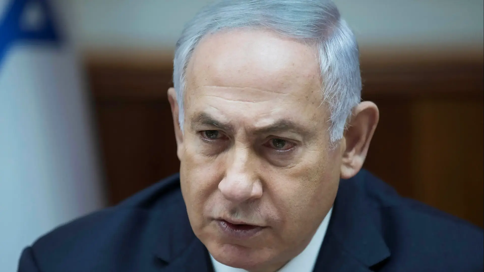 ראש הממשלה בנימין נתניהו  בישיבת הממשלה הבוקר 23 ביולי 2017