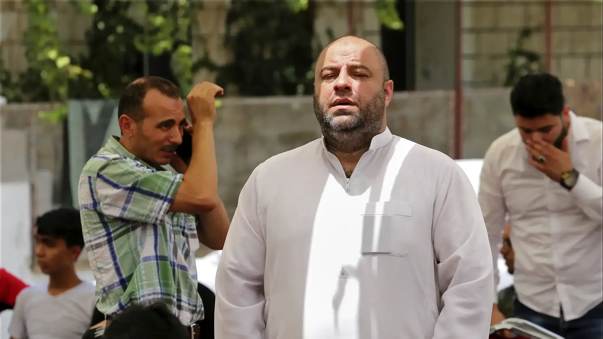 אביו של המחבל הירדני שביצע את הפיגוע בשגרירות ישראל, 24 ביולי 2017 אביו של המחבל הירדני שביצע את הפיגוע בשגרירות ישראל, 24 ביולי 2017