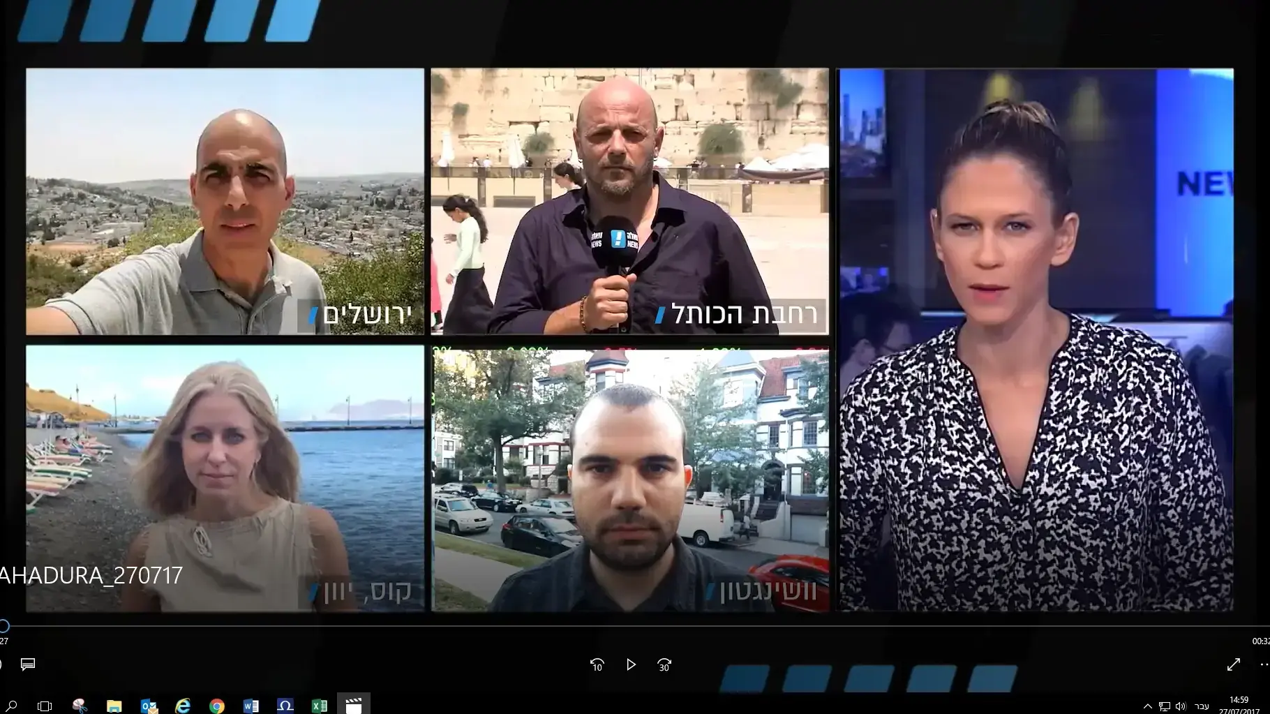 המהדורה המרכזית בהגשת הילה קובו 27.7.17