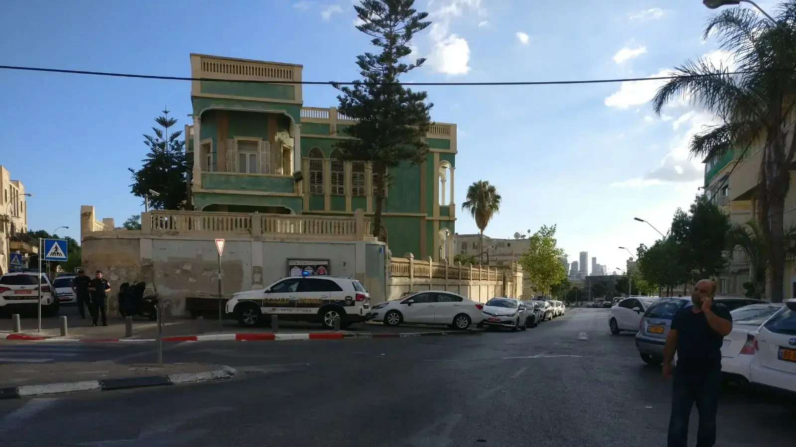 זירת אירוע ירי ומרדף משטרתי, יפו, 29 ביולי 2017 זירת אירוע ירי ומרדף משטרתי, יפו, 29 ביולי 2017