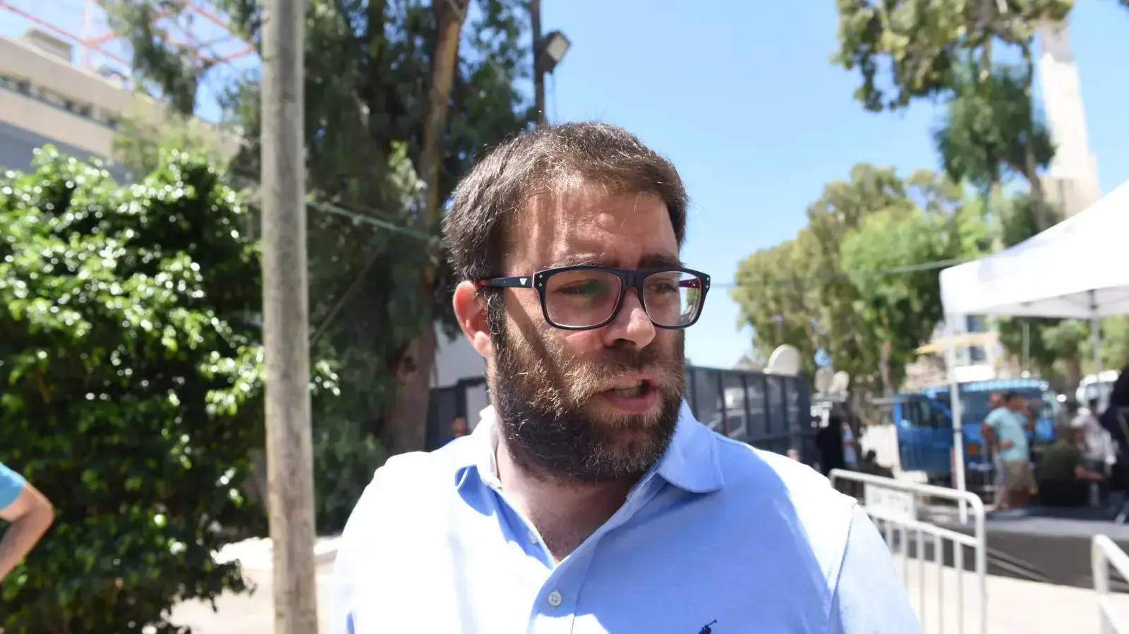 ח"כ אורן חזן מגיע לבית הדין הצבאי בקרייה לגזר דין של אלאור אזריה  