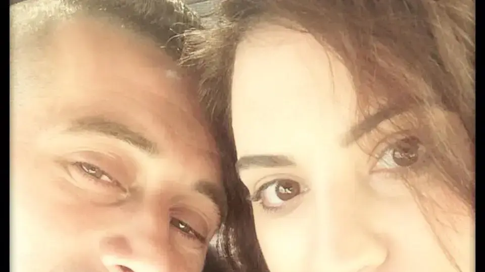 מיכל חלימי ובן זוגה הפלסטיני חמודי חארוף 