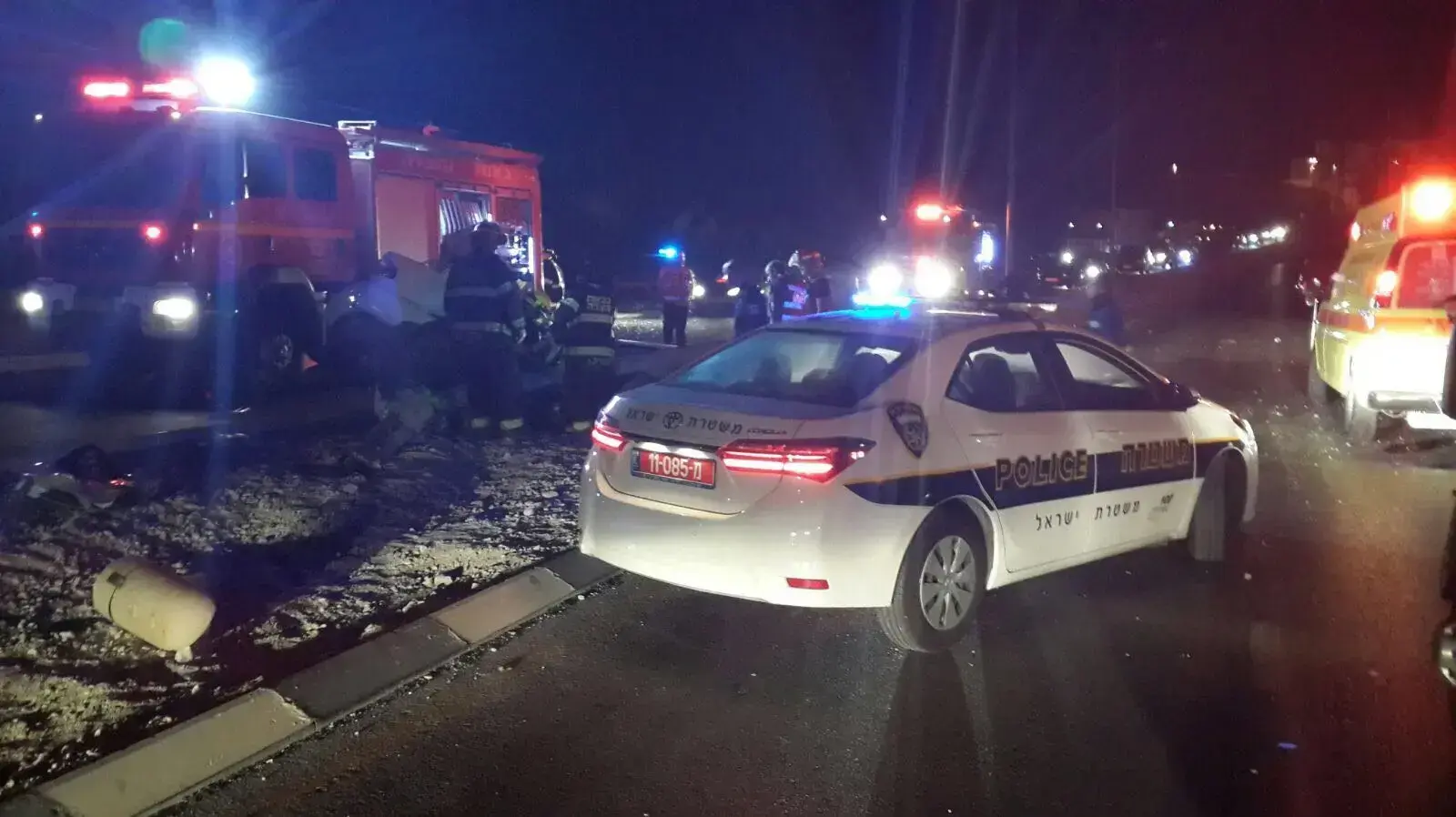 הרוגה ופצוע בינוני בתאונת דרכים בכביש עוקף באר שבע, 7 באוגוסט 2017