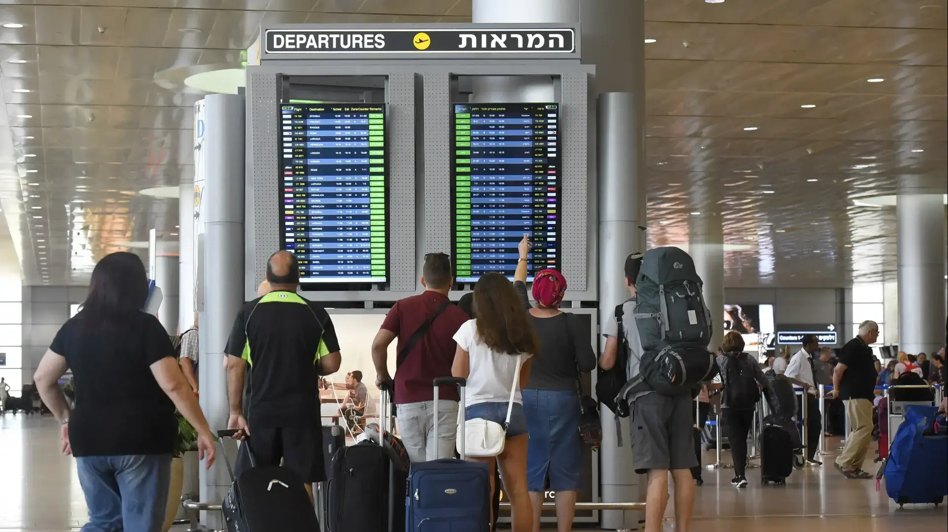 עומס שיא בנתב"ג בחודש אוגוסט 17 באוגוסט 2017