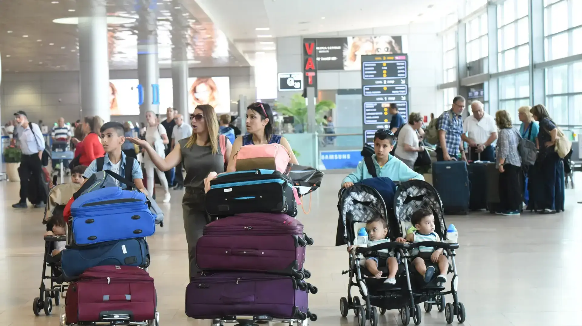 עומס שיא בנתב"ג בחודש אוגוסט 17 באוגוסט 2017