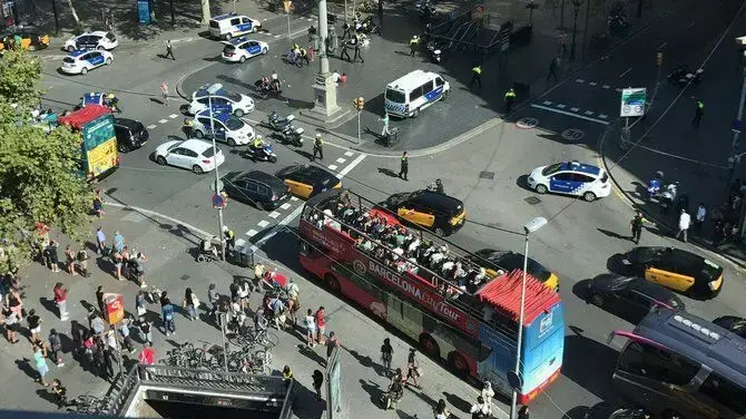 חשש לפיגוע דריסה בכיכר קטלוניה בברצלונה, ספרד, 17 באוגוסט 2017 חשש לפיגוע דריסה בכיכר קטלוניה בברצלונה, ספרד, 17 באוגוסט 2017