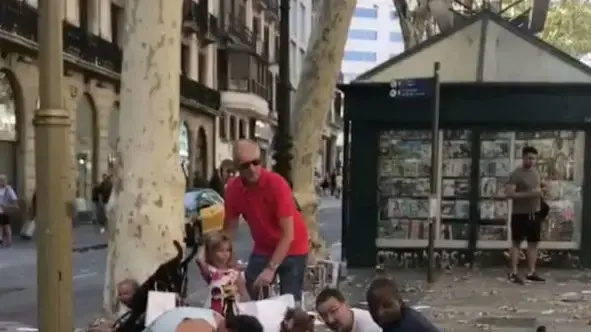 זירת פיגוע הדריסה בלה רמבלה ברצלונה, ספרד, 17 באוגוסט 2017 זירת פיגוע הדריסה בלה רמבלה ברצלונה, ספרד, 17 באוגוסט 2017