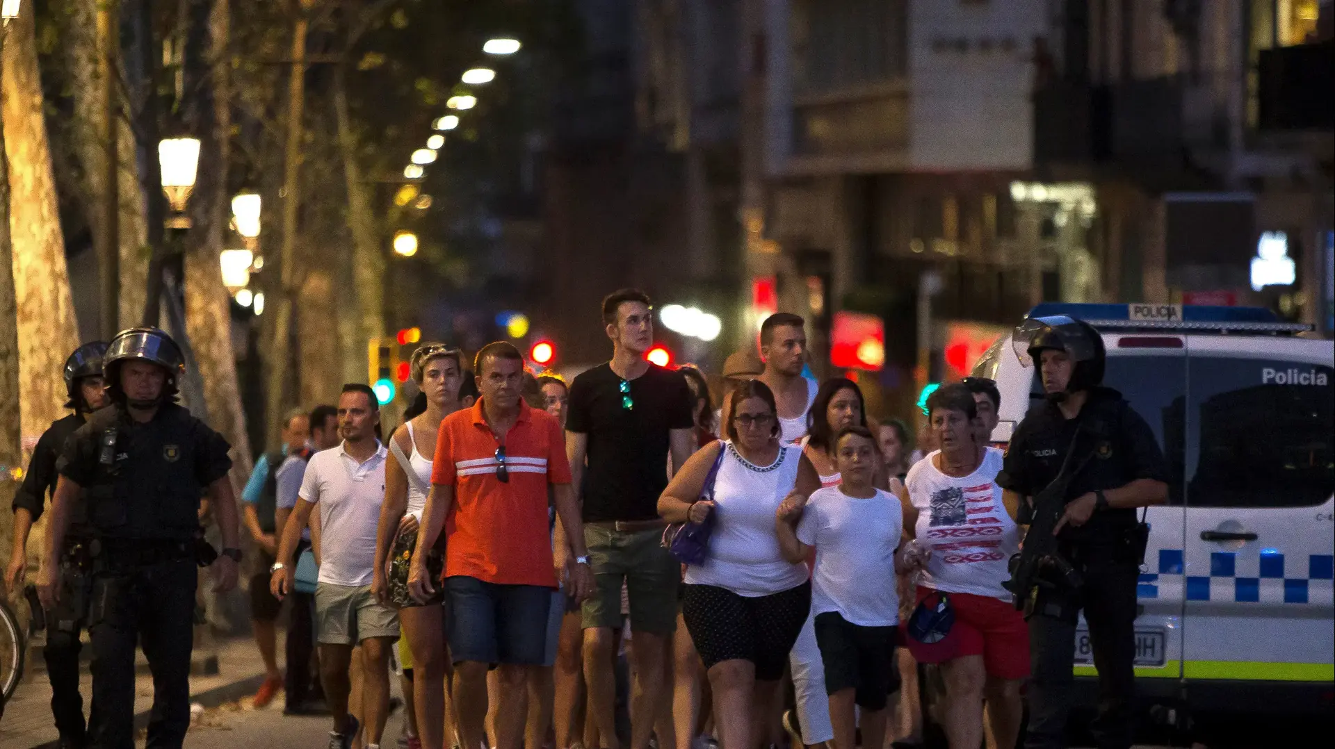 זירת פיגוע הדריסה בלה רמבלה ברצלונה, ספרד, 17 באוגוסט 2017