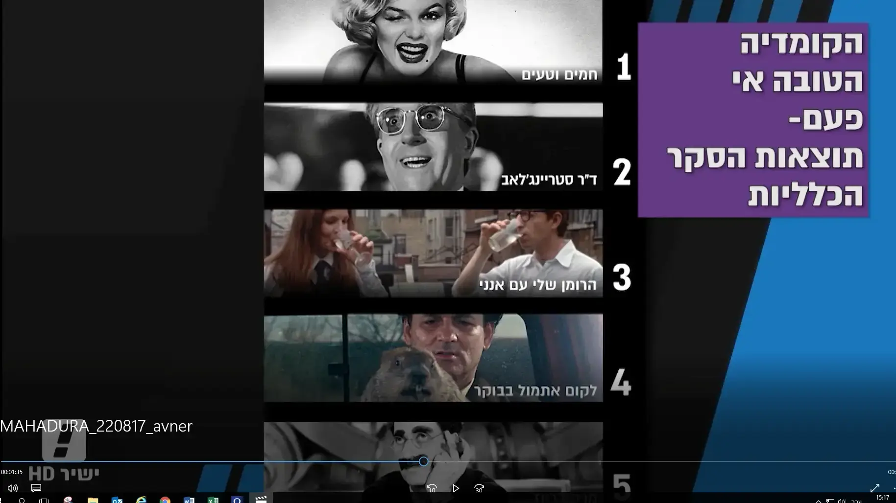 אבנר שביט על דירוג הקומדיות של BBC מתוך המהדורה המרכזית של וואלה 22.8.17 אבנר שביט על דירוג הקומדיות של BBC מתוך המהדורה המרכזית של וואלה 22.8.17