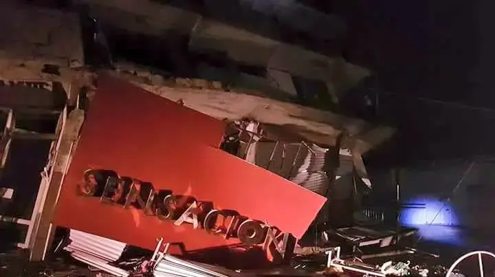 מבנים שקרסו בעקבות רעידת האדמה בעיר מתיאס רומרו במדינת אואחקה שבמקסיקו, 8 בספטמבר 2017
