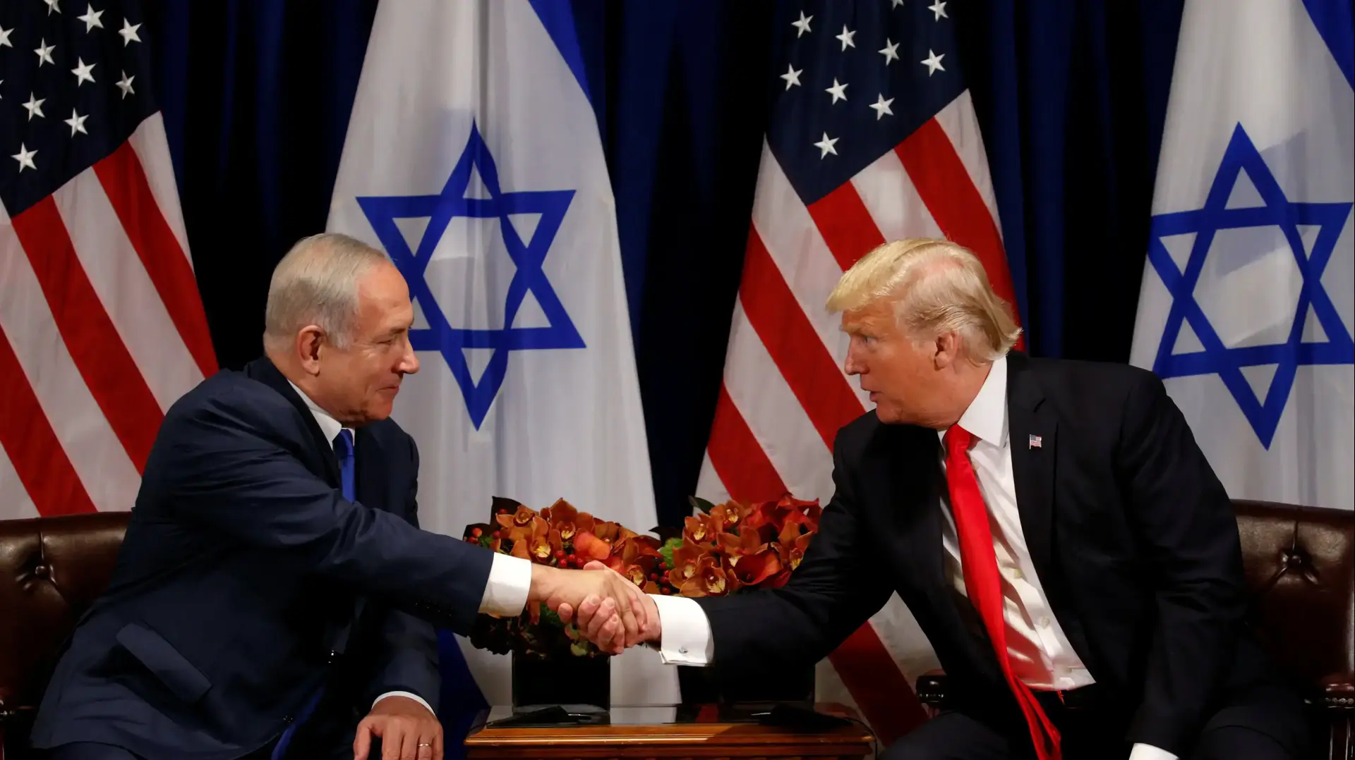ראש הממשלה בנימין נתניהו ונשיא ארה"ב דונלד טראמפ בפתח פגישתם בניו יורק ראש הממשלה בנימין נתניהו ונשיא ארה"ב דונלד טראמפ בפתח פגישתם בניו יורק