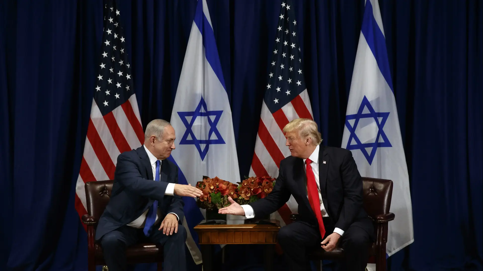 פגישתם של  נשיא ארה"ב דונלד טראמפ וראש הממשלה בנימין נתניהו, ניו יורק, 18 בספטמבר 2017