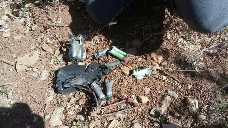 כלי הטיס שיורט על ידי צה"ל וזוהה באזור גבול סוריה כלי הטיס שיורט על ידי צה"ל וזוהה באזור גבול סוריה