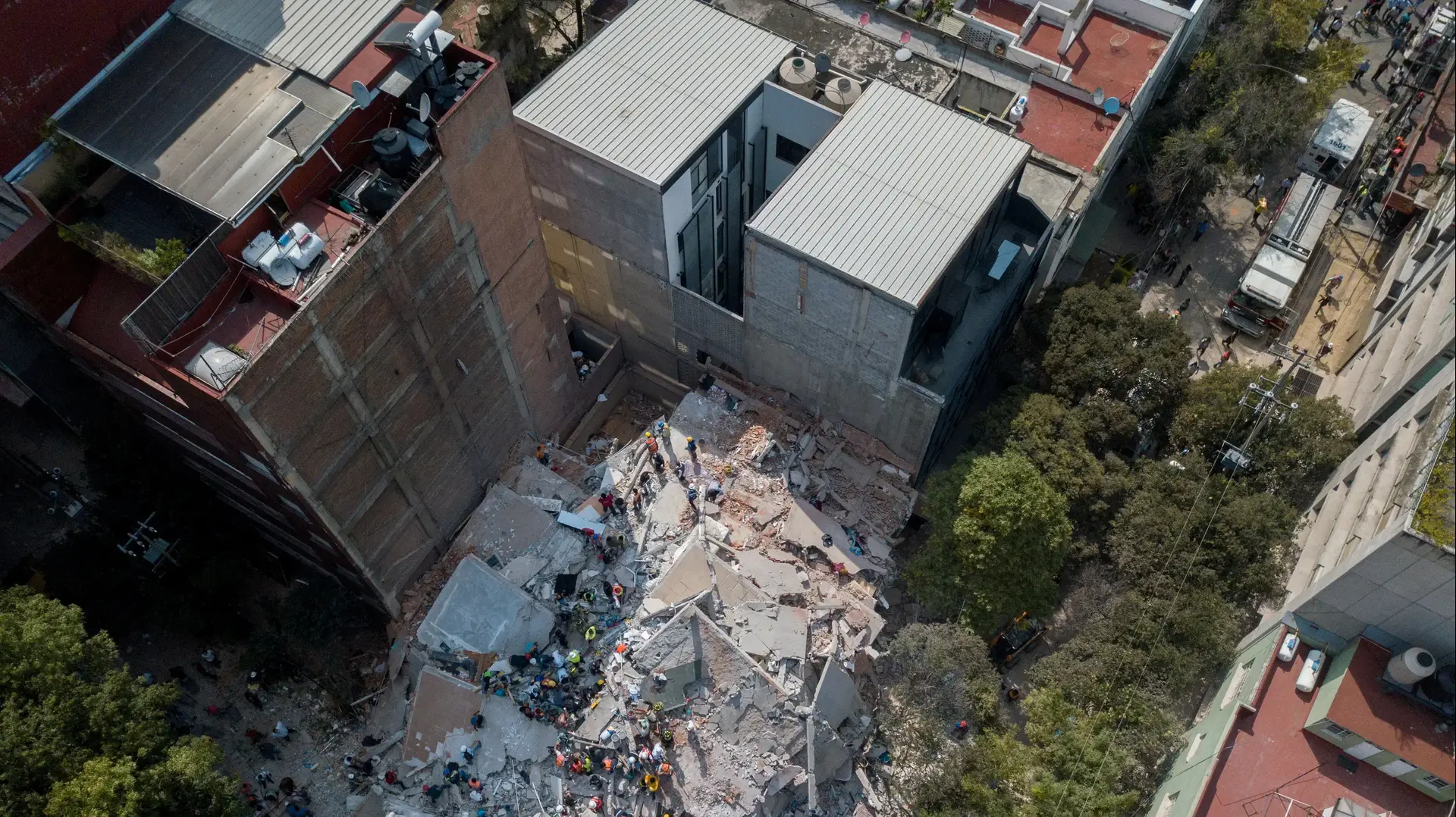 הריסות במקסיקו סיטי, בירת מקסיקו, אחרי רעידת אדמה, 19 בספטמבר 2017