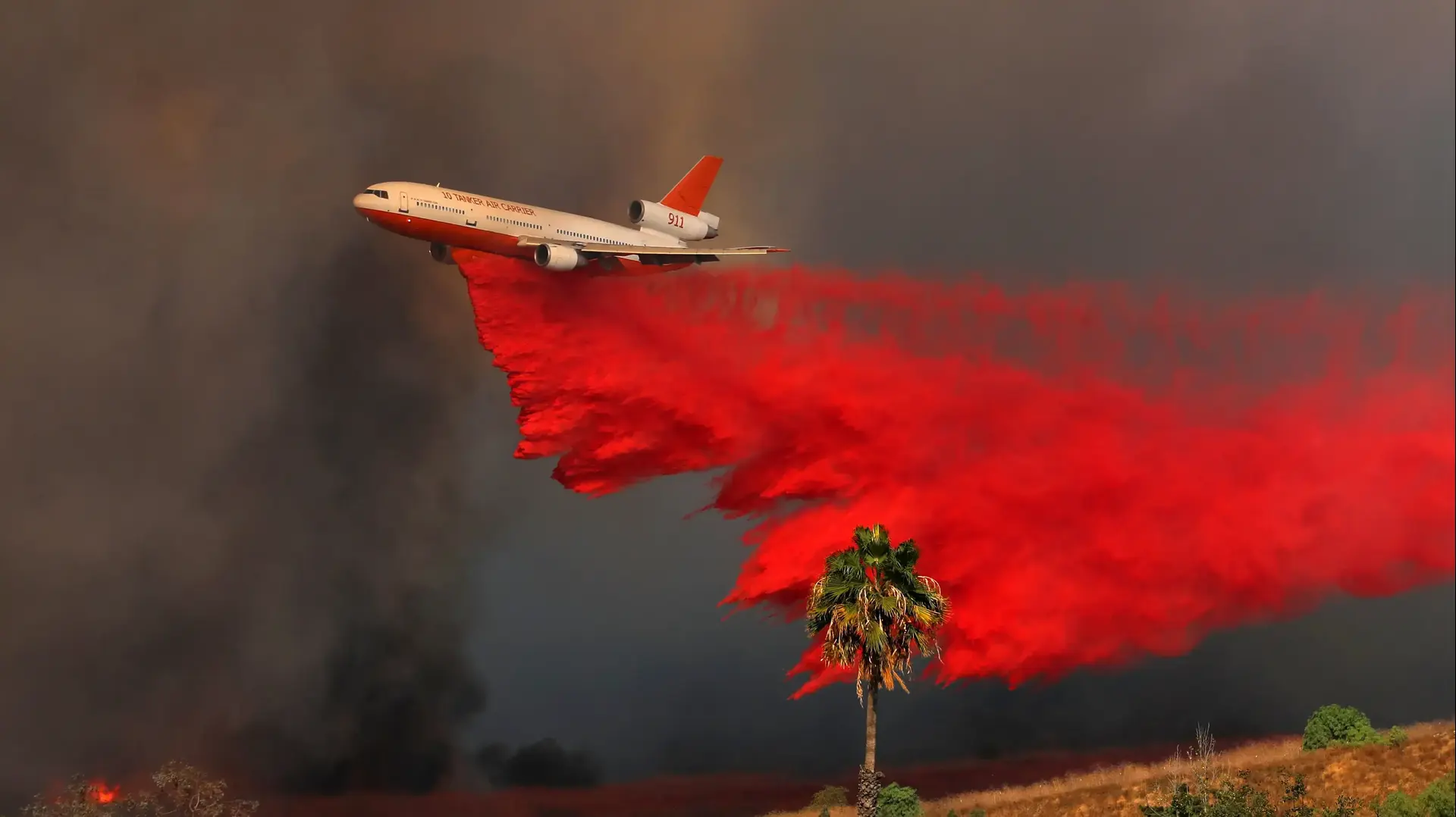 שריפת ענק במחוז אורנג' בקליפורניה, 10 באוקטובר 2017