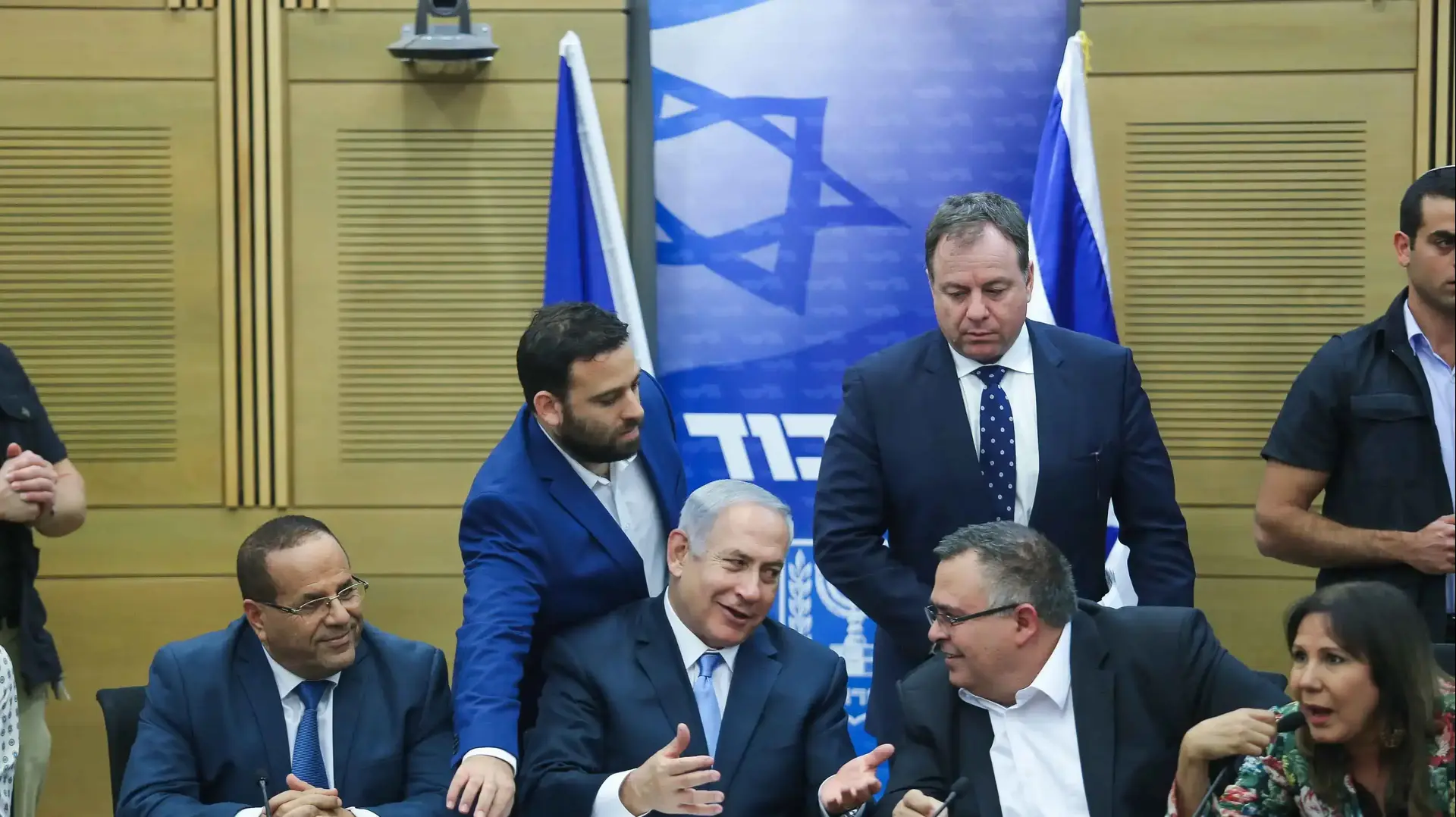 איוב קרא, בנימין נתניהו ודוד ביטן בפתיחת מושב הכנסת מליאה 23 באוקטובר 2017