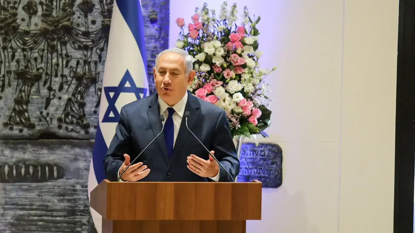 ראש הממשלה בנימין נתניהו נואם בטקס ההשבעה של נשיאת בית המפשט העליון אסתר חיות בבית הנשיא 26 באוקטובר 2017 ראש הממשלה בנימין נתניהו נואם בטקס ההשבעה של נשיאת בית המפשט העליון אסתר חיות בבית הנשיא 26 באוקטובר 2017