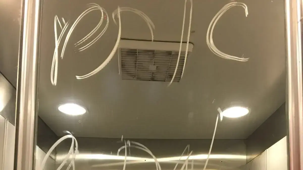 כתובות נאצה בניין מגורים ברחוב מגדים ברמת גן כתובות נאצה בניין מגורים ברחוב מגדים ברמת גן