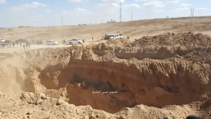 פתח מנהרת הטרור שפוצצה ברצועת עזה פתח מנהרת הטרור שפוצצה ברצועת עזה