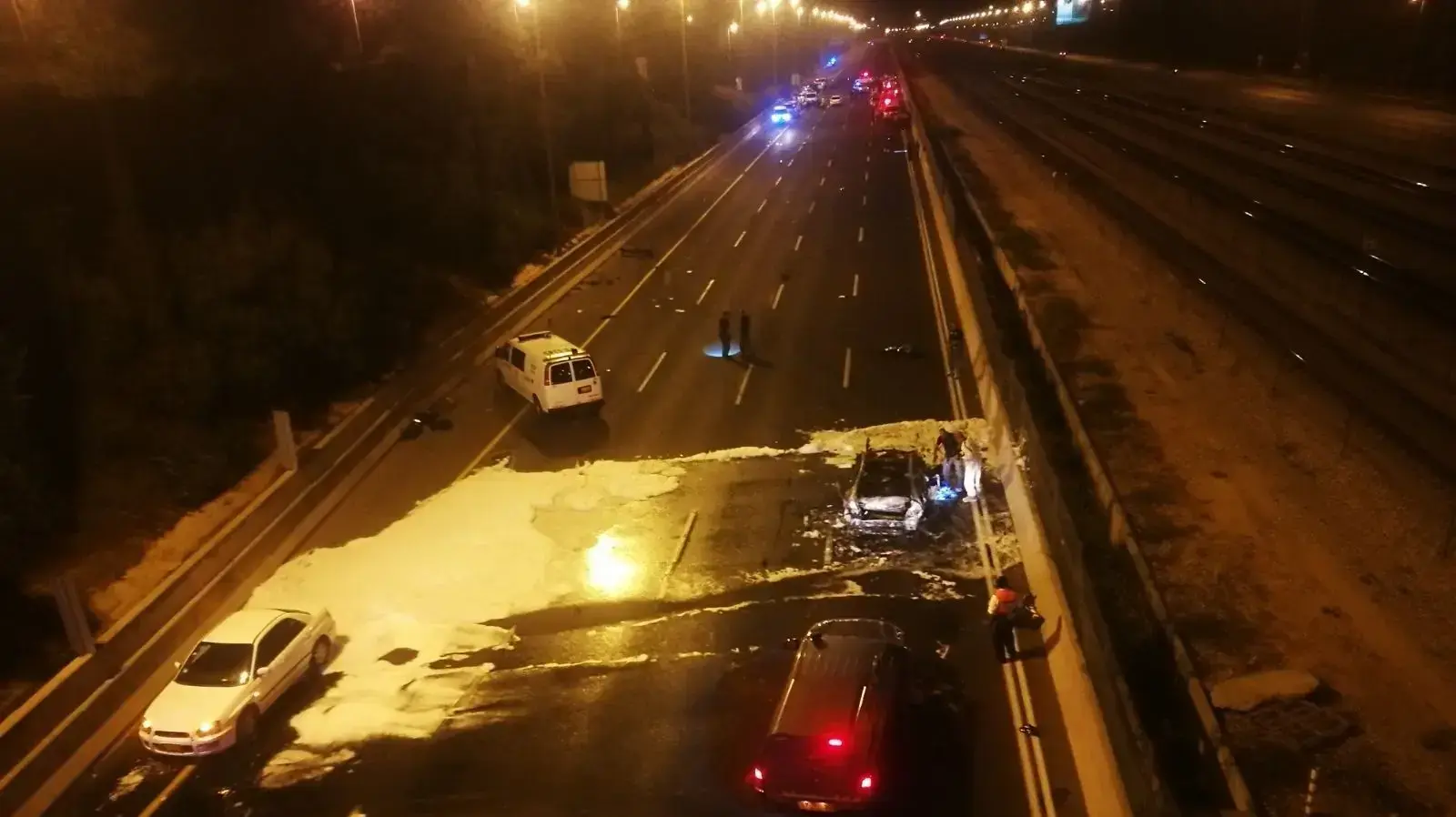 פיצוץ במחלף קק"ל בנתיבי איילון בתל אביב 16.11.2017 פיצוץ במחלף קק"ל בנתיבי איילון בתל אביב 16.11.2017