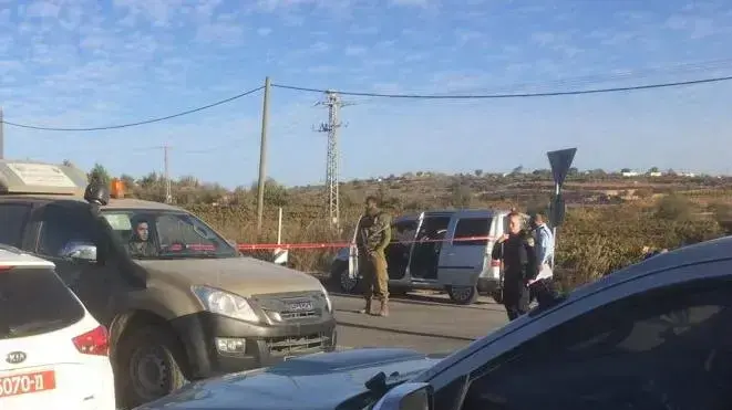 זירת פיגוע הדריסה בגוש עציון 17 בנובמבר 2017 זירת פיגוע הדריסה בגוש עציון 17 בנובמבר 2017