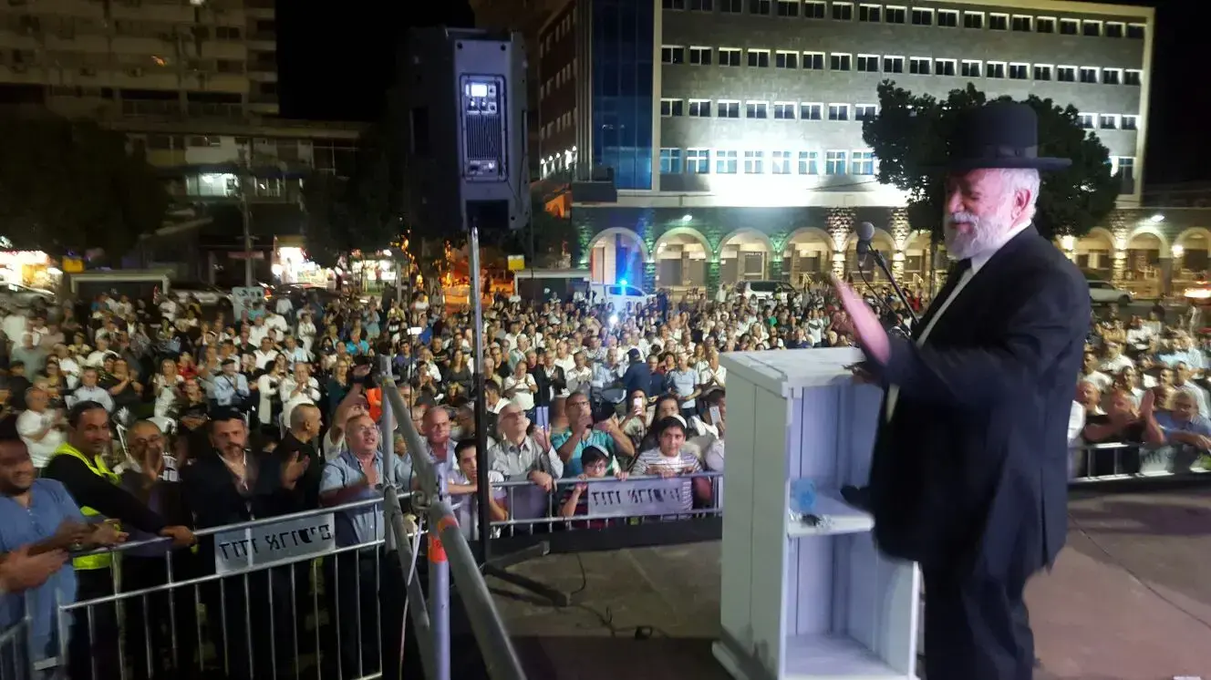 הרב שלמה דידי, בעצרת התמיכה בו למינויו כרב ראשי של טבריה 18 בנובמבר 2017