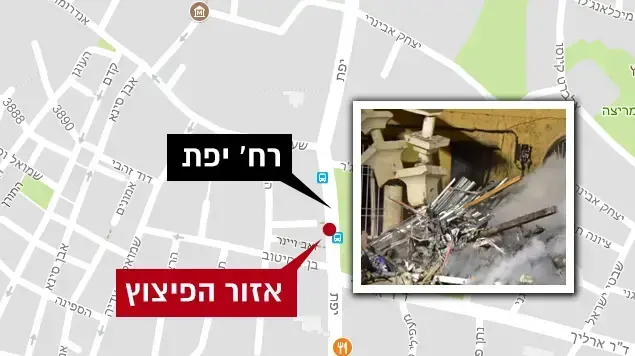 פיצוץ בבניין ברחוב יפת ביפו, 28 בנובמבר 2017
מפה פיצוץ בבניין ברחוב יפת ביפו, 28 בנובמבר 2017
מפה