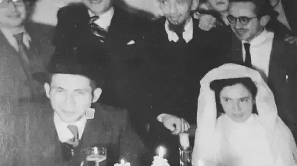 הרב אהרן שטיינמן בחתונתו בשנת 1944