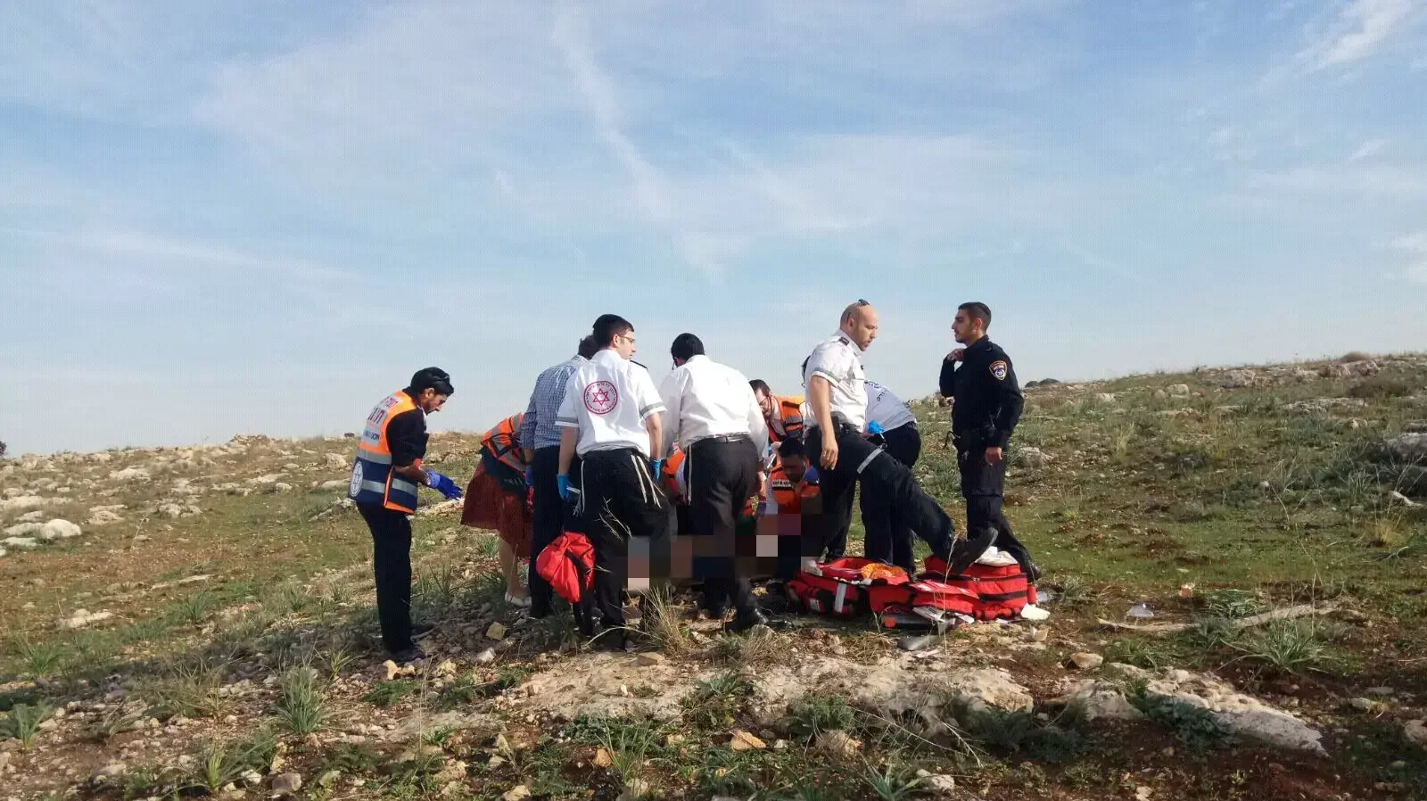 זירת אירוע הפיצוץ באלעד 17 בדצמבר 2017