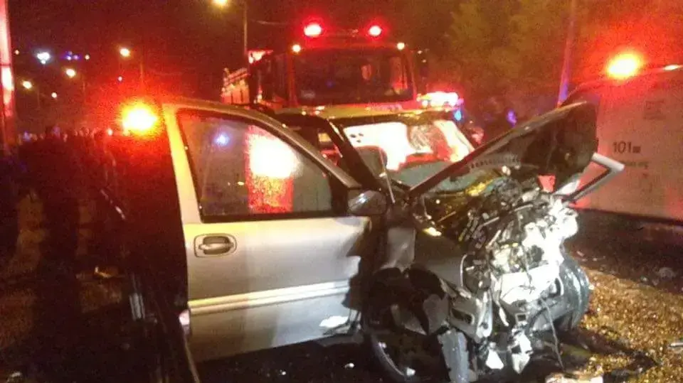 זירת תאונת הדרכים בכביש הגישה לברטעה, 4 בינואר 2018 זירת תאונת הדרכים בכביש הגישה לברטעה, 4 בינואר 2018