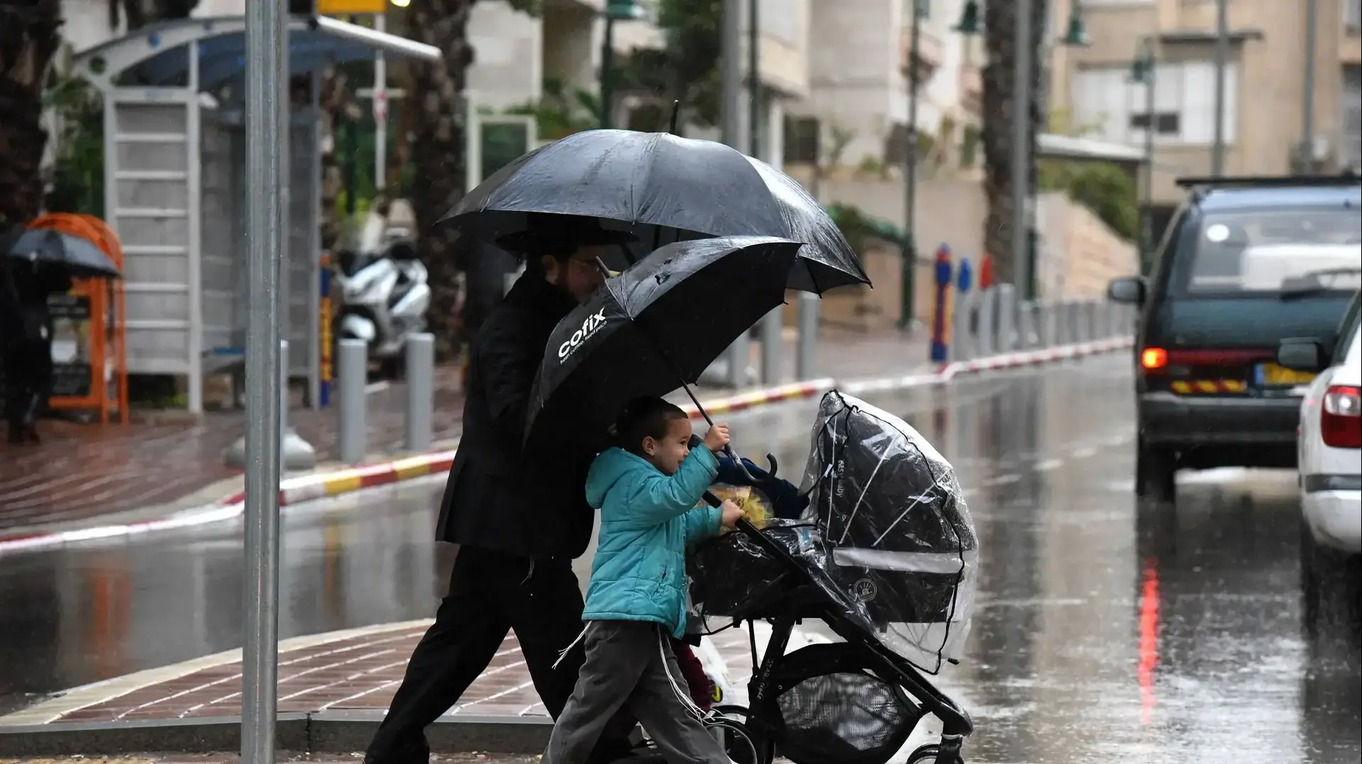 גשם בבני ברק 5 בינואר 2018 גשם בבני ברק 5 בינואר 2018