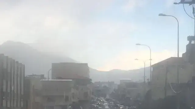 עומס תנועה במגד'ל שמס בסמוך לאתר החרמון 6 בינואר 2018 עומס תנועה במגד'ל שמס בסמוך לאתר החרמון 6 בינואר 2018