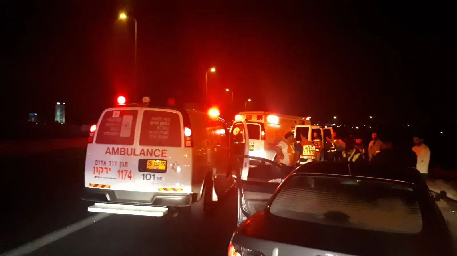 רוכב אופנוע שנפגע מרכב בכביש 5 ממחלף תקווה לכיוון מערב 6 בינואר 2018