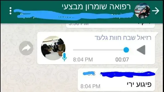 ההתכתבות במהלך הפיגוע בחוות גלעד, ינואר 2018 ההתכתבות במהלך הפיגוע בחוות גלעד, ינואר 2018