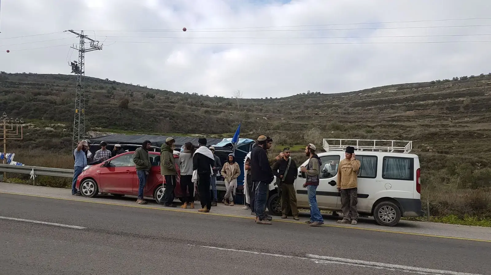 זירת הפיגוע בחוות גלעד 10 בינואר 2018 זירת הפיגוע בחוות גלעד 10 בינואר 2018