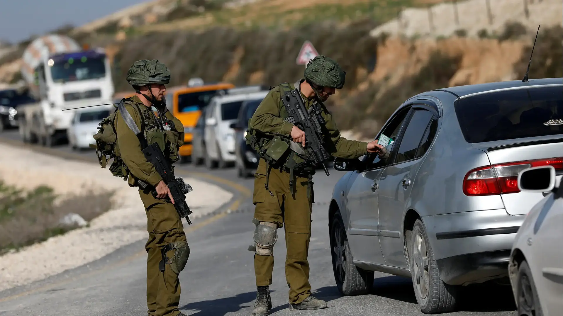 חיילים במעבר מהגדה המערבית, 10 בינואר 2018
