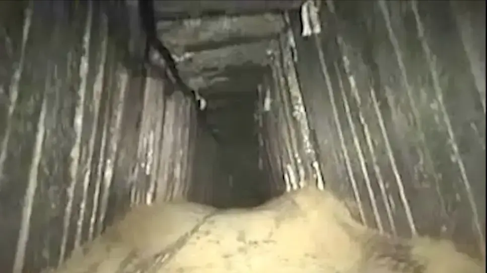 מנהרת טרור של חמאס בדרום רצועת עזה לפני השמדתה, 14 בינואר 2018 מנהרת טרור של חמאס בדרום רצועת עזה לפני השמדתה, 14 בינואר 2018