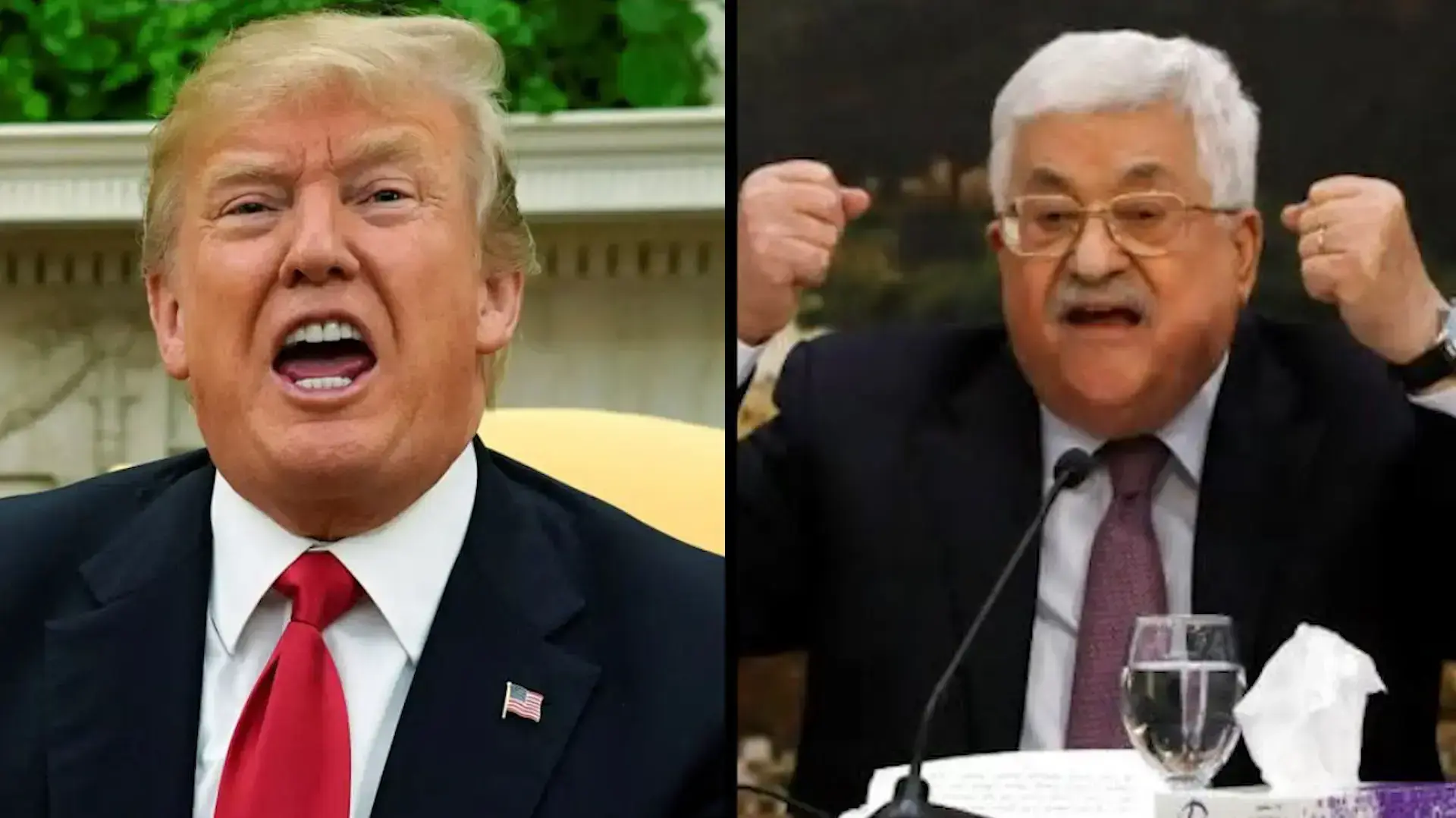 אבו מאזן טראמפ מפוצלת אבו מאזן טראמפ מפוצלת