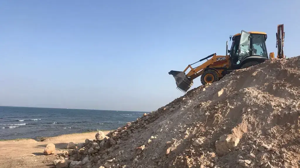 עבודות של עיריית חיפה במקום הכי יפה בעיר, ללא היתר, 16 בינואר 2018