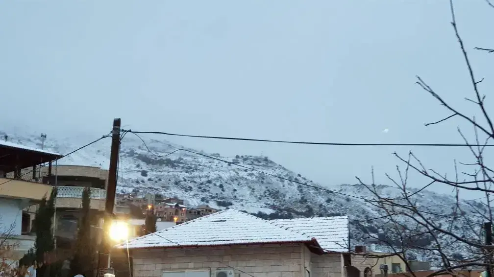 שלג במג'דל שמס שלג במג'דל שמס