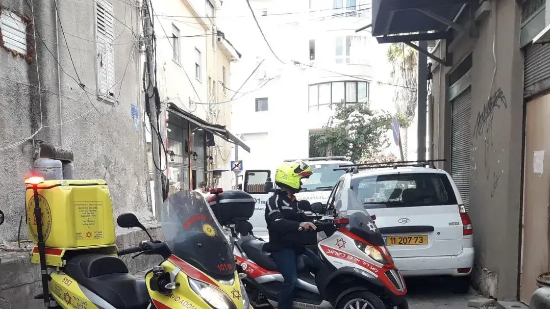 זירת מציאת גופת הצעירה בדירה בתל אביב, 21 בינואר 2018