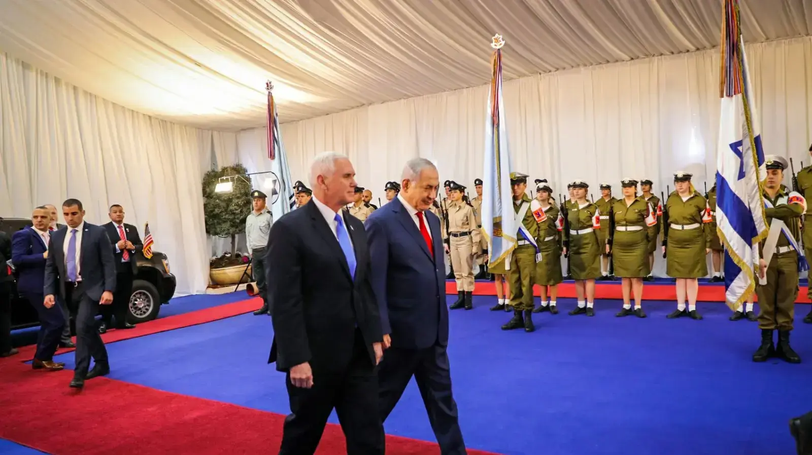טקס קבלת פנים רשמי למייק פנס, משרד ראש הממשלה, ירושלים, 22 בינואר 2018 טקס קבלת פנים רשמי למייק פנס, משרד ראש הממשלה, ירושלים, 22 בינואר 2018