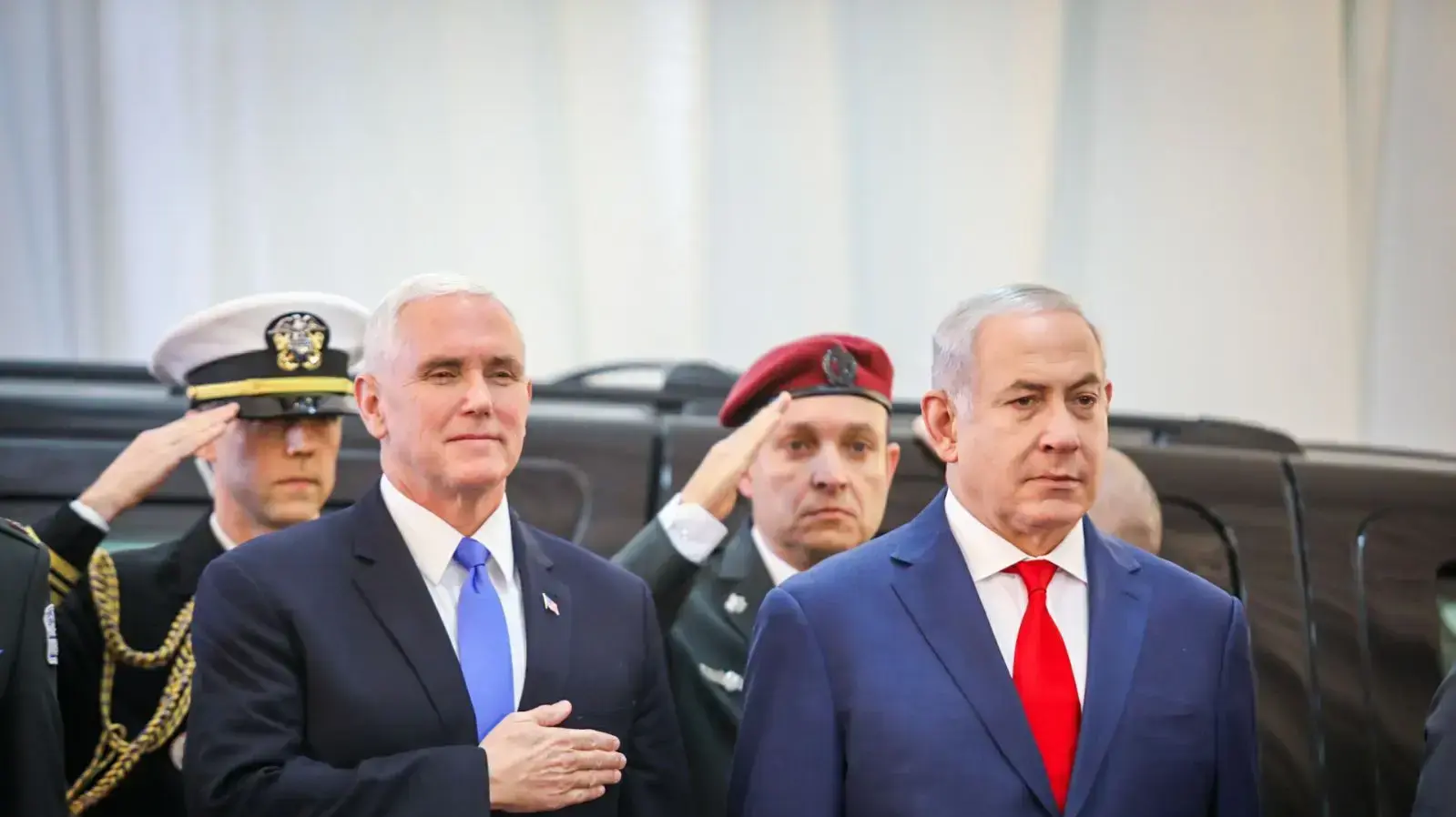 טקס קבלת פנים רשמי למייק פנס, משרד ראש הממשלה, ירושלים, 22 בינואר 2018 טקס קבלת פנים רשמי למייק פנס, משרד ראש הממשלה, ירושלים, 22 בינואר 2018