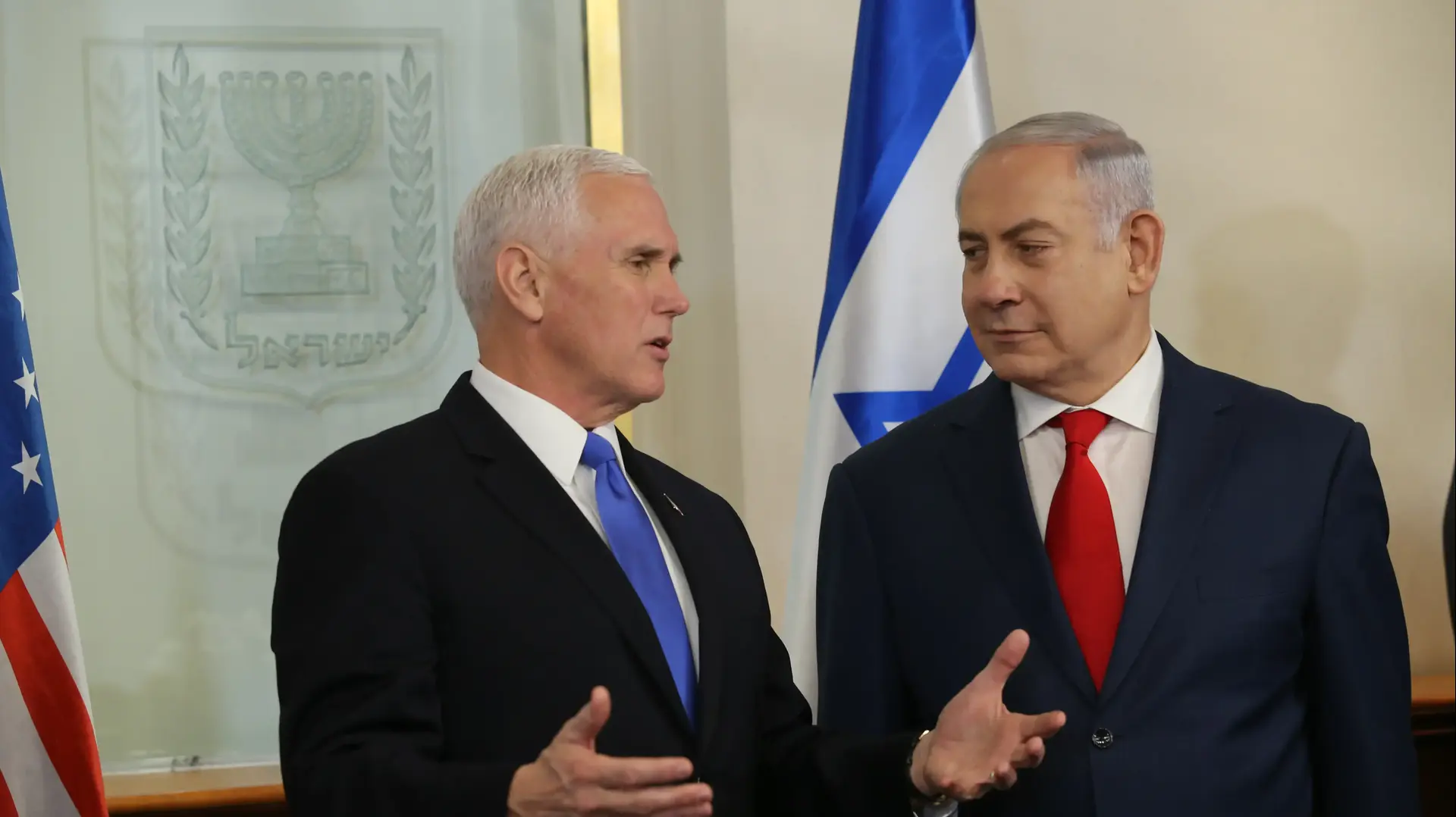 קבלת פנים, ראש הממשלה, בנימין נתניהו וסגן נשיא ארה"ב מייק פנס, משרד ראש הממשלה, ירושלים, 22 בינואר 2018 קבלת פנים, ראש הממשלה, בנימין נתניהו וסגן נשיא ארה"ב מייק פנס, משרד ראש הממשלה, ירושלים, 22 בינואר 2018