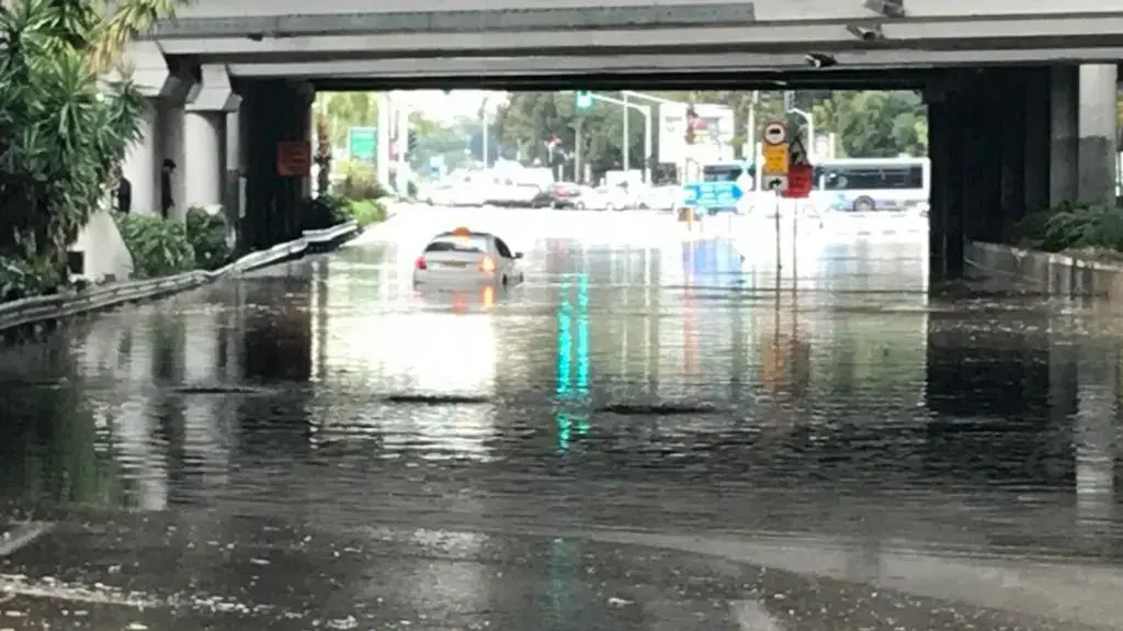 גשם בתל אביב, 25 בינואר 2018 גשם בתל אביב, 25 בינואר 2018