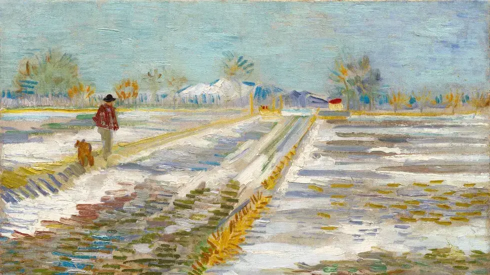 היצירה "נוף עם שלג" של ואן גוך, 1888 היצירה "נוף עם שלג" של ואן גוך, 1888